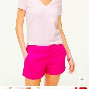 NWT J Crew Women's Cotton Chino Pink Shorts 3.5"  sz 10